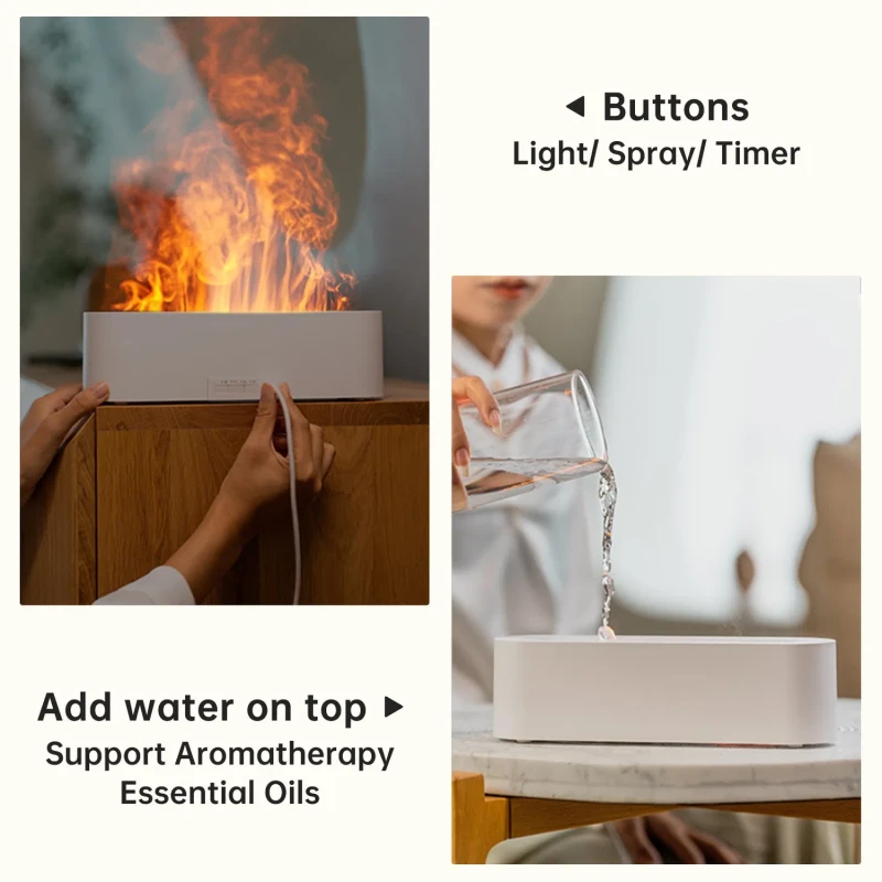 Ultrasone Vlam Diffuser
